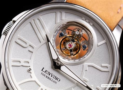 Lenvino Twelve O’ Clock Real Flying Tourbillon Watch.